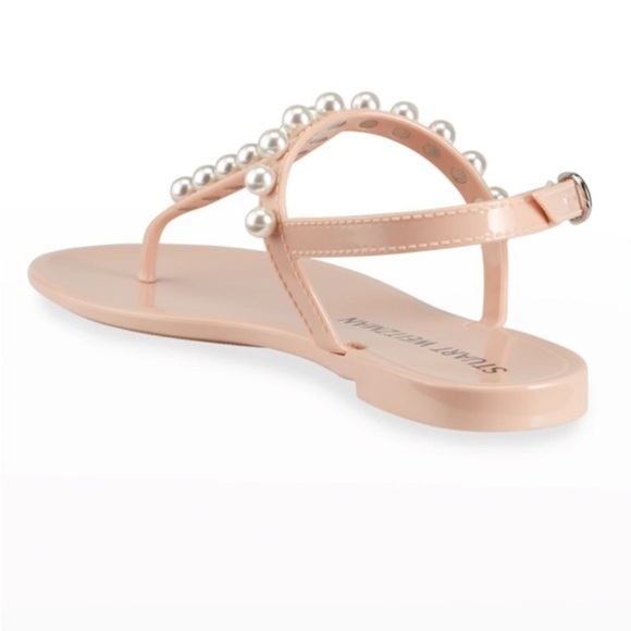 Stuart Weitzman Goldie Pearly Stud Jelly Sandal 5 Vacation Resortwear Maximalist - Picture 15 of 15